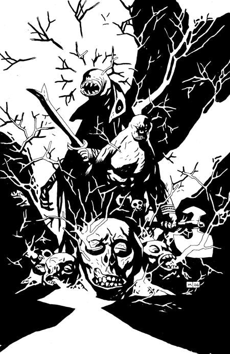 Red Roots #1 Cover I 1:50 Ratio Mike Mignola B&W Virgin