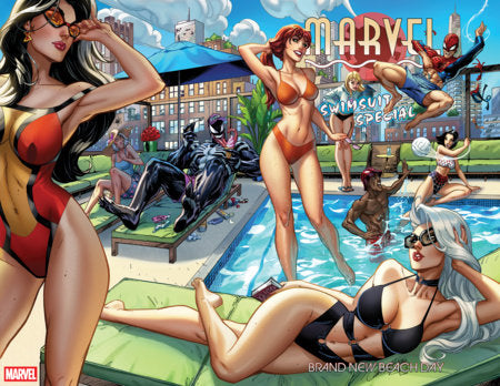 Marvel Swimsuit Special: Brand New Beach Day #1 Wraparound Cover available at TelComics