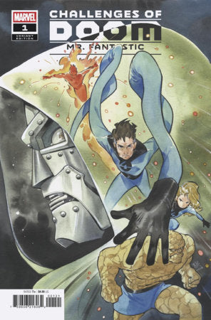 Challenges of Doom: Mr. Fantastic #1 Peach Momoko Variant available at TelComics