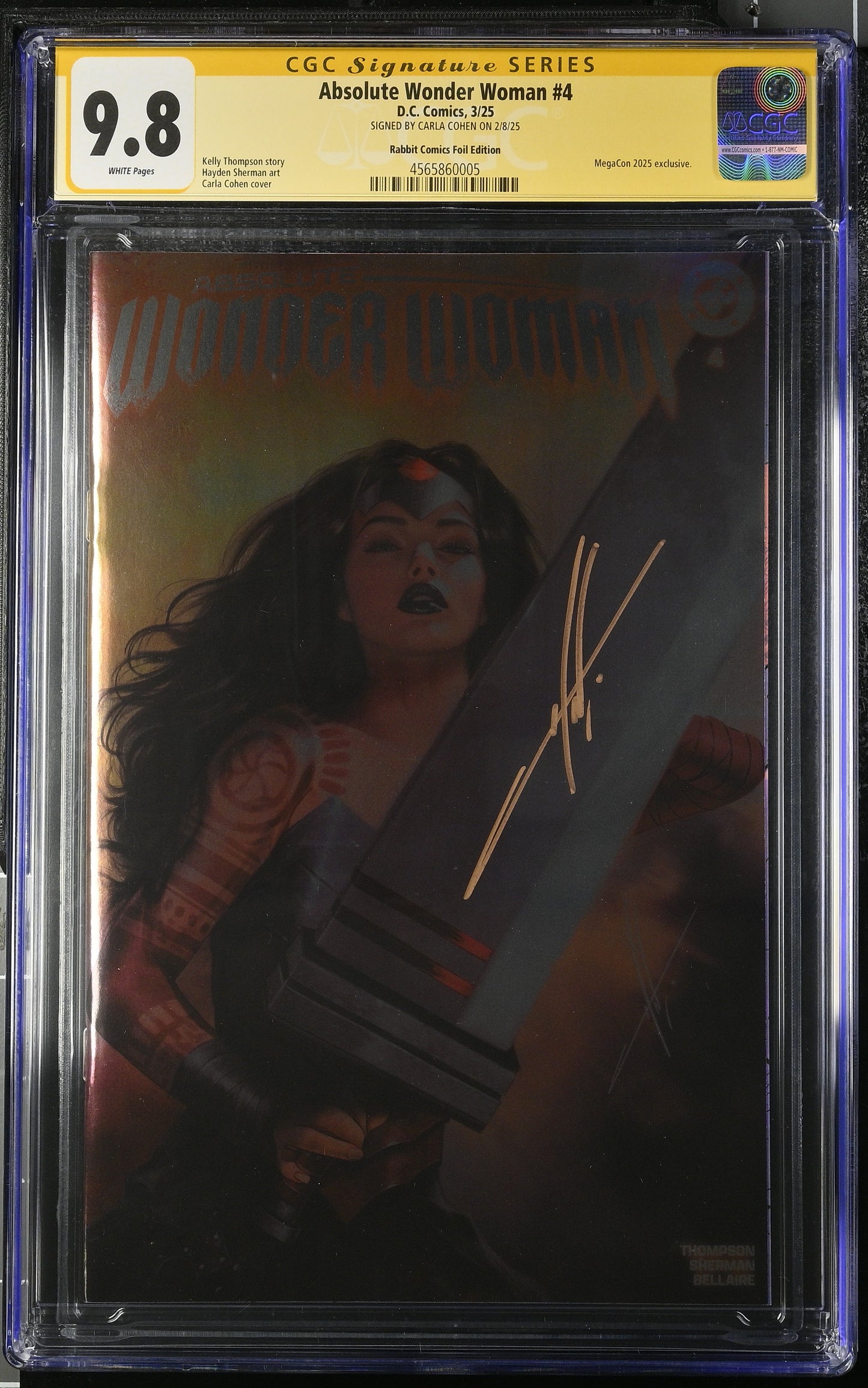 Absolute Wonder Woman #4 Megacon CGC 9.8 Yellow Label Carla Cohen