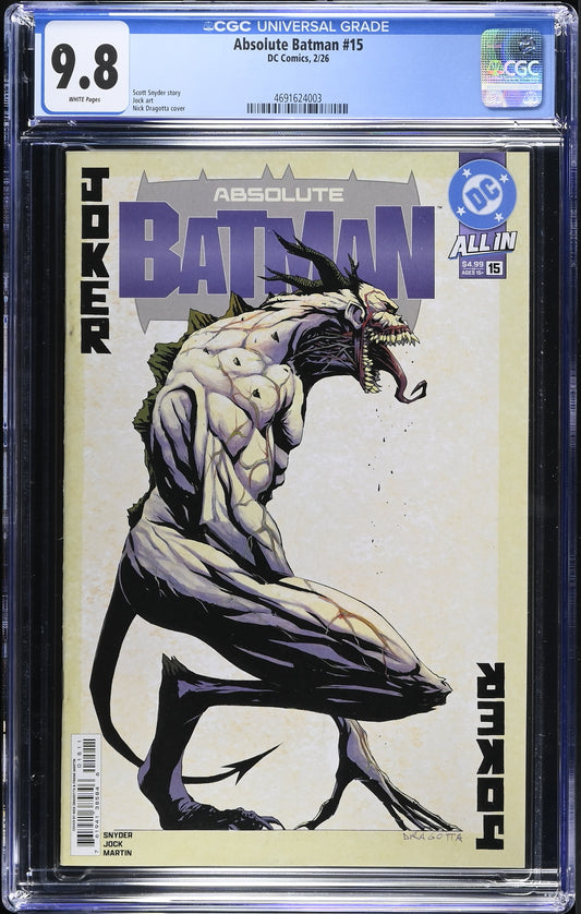 Absolute Batman #15 1st Print Cover A CGC 9.8 Dragotta - Snyder