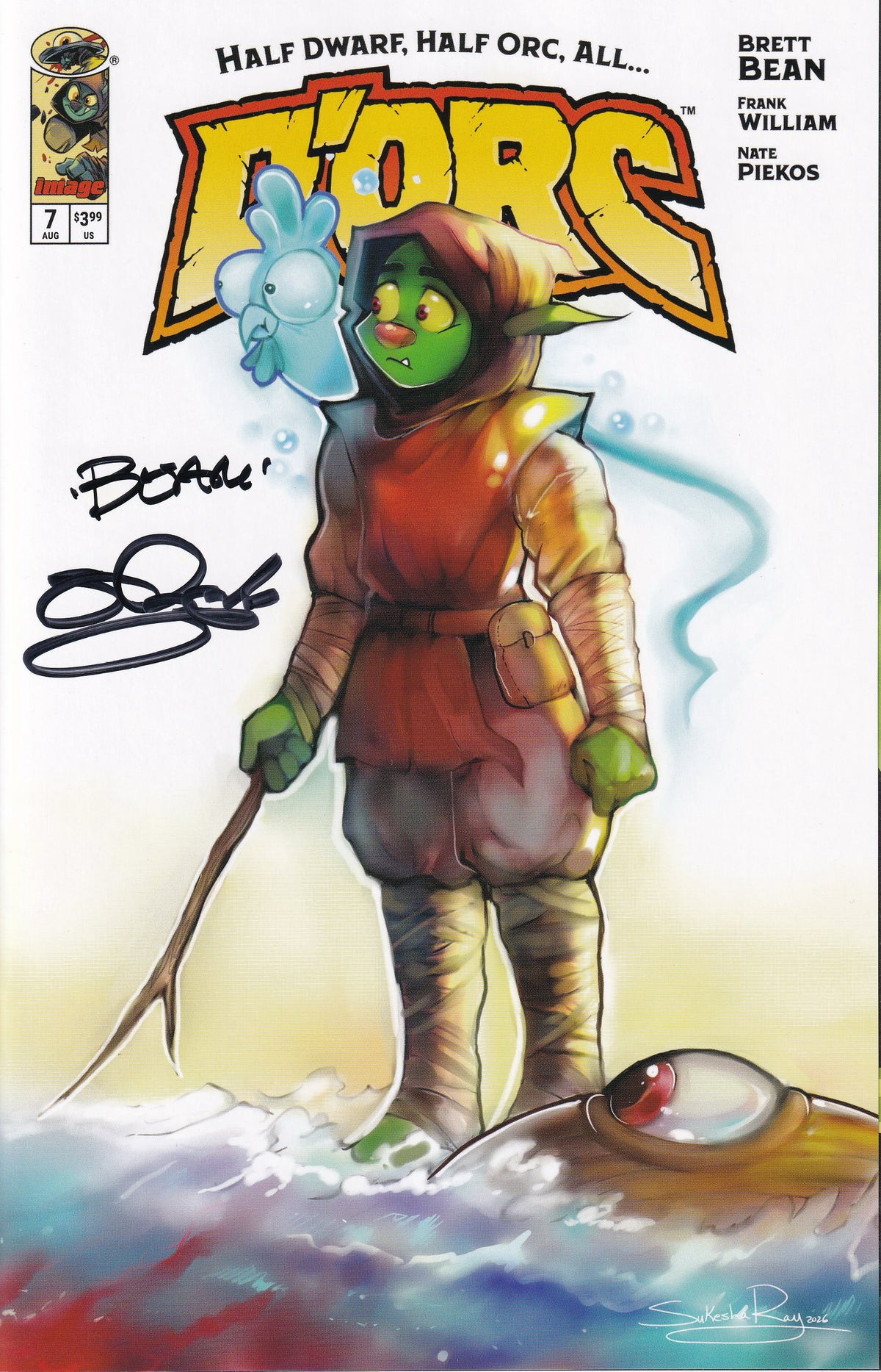 D'ORC #7 TelComics Exclusive Sukesha Ray Card Stock Double Signed