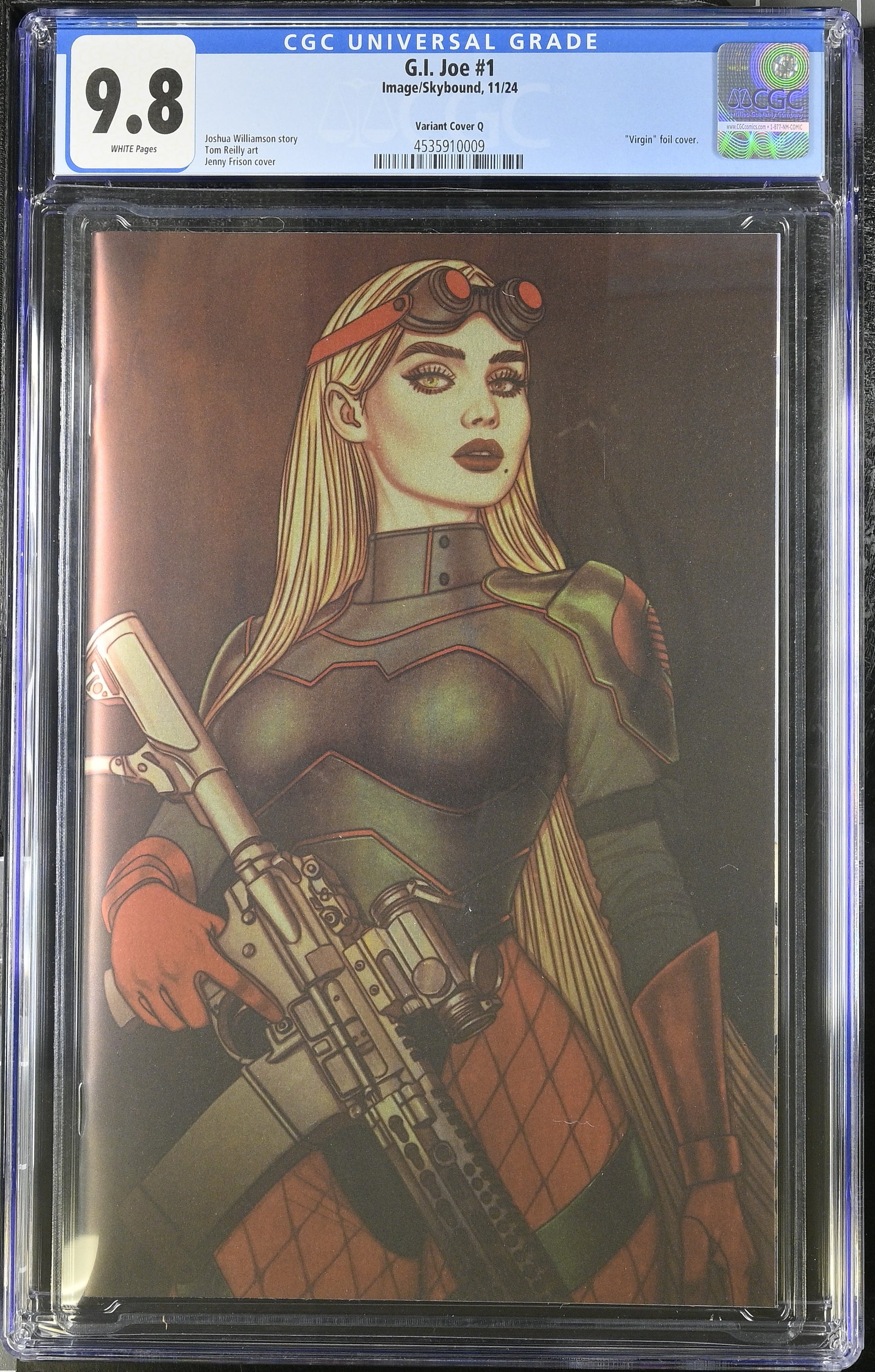 GI Joe #1 Cover Q Jenny Frison Foil Variant CGC 9.8 - Telcomics