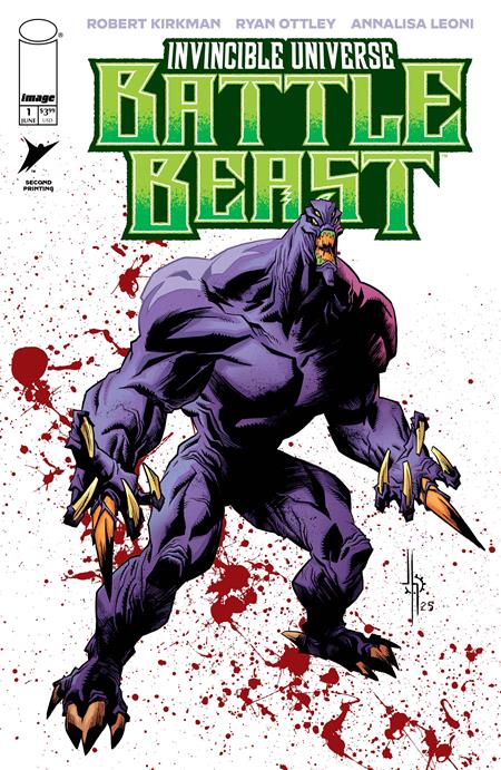Invincible Battle Beast #1 Second Printing Cover B Jason Howard - Telcomics