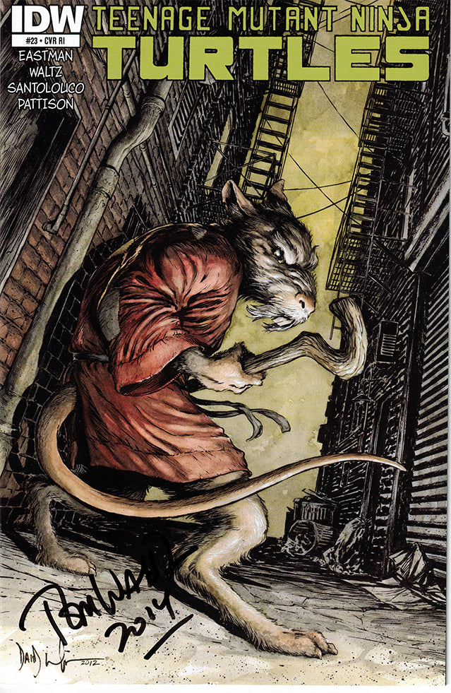 Teenage Mutant Ninja Turtles #23 Cover RI Signed Wachter (IDW 2011)