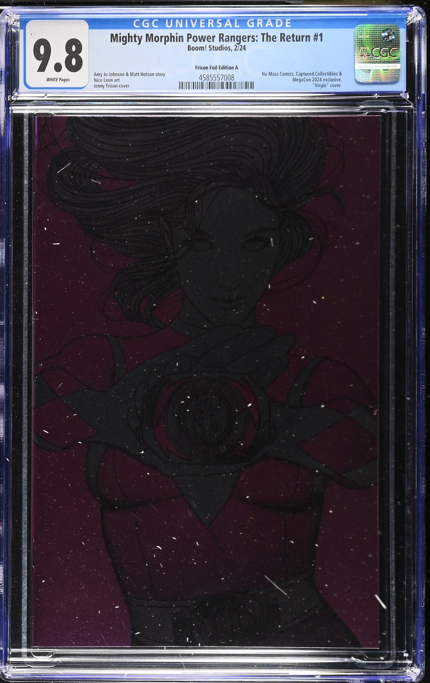 Mighty Morphin Power Rangers: The Return #1 Foil CGC 9.8 Jenny Frison