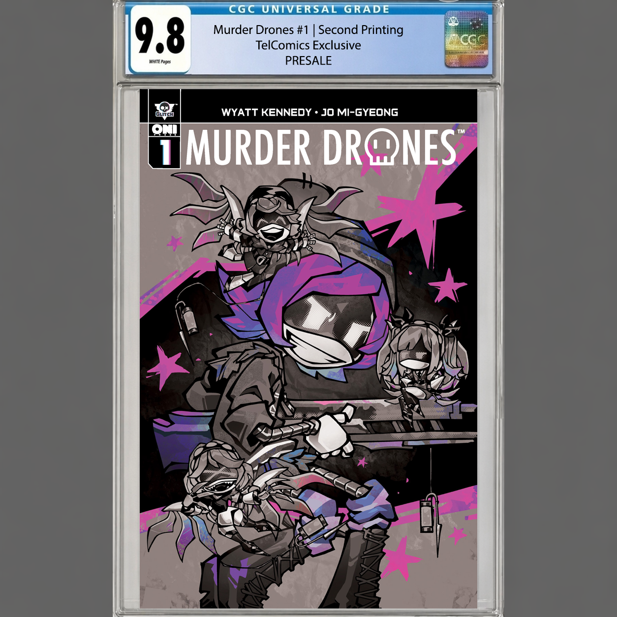 Murder Drones #1 2nd Printing TelComics Exclusive CGC 9.8 Presale