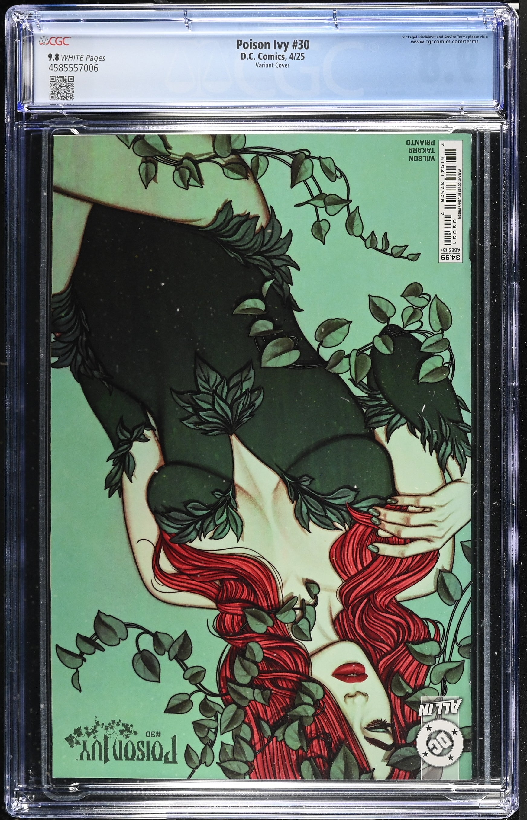 Poison Ivy #30 Cover B Jenny Frison Card Stock CGC 9.8 - Telcomics