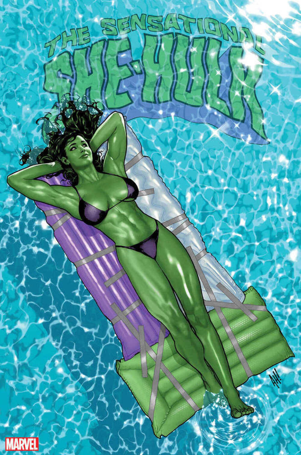 Sensational She-Hulk #1 Adam Hughes Foil Signed - Telcomics