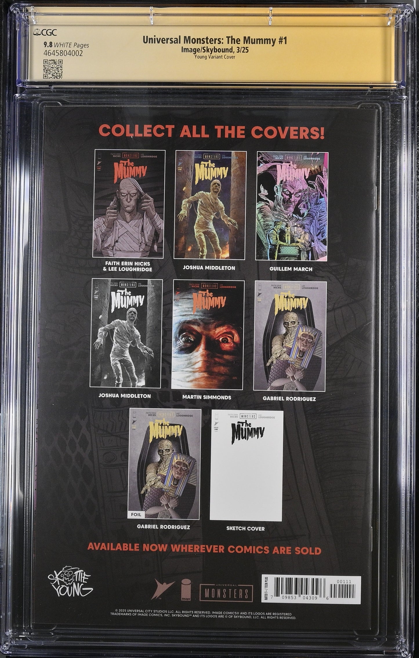 Universal Monsters The Mummy #1 Skottie Young CGC 9.8 Yellow