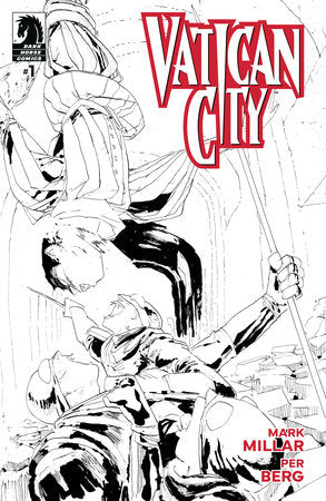 Vatican City #1 Cover B Per Berg B&W - Telcomics