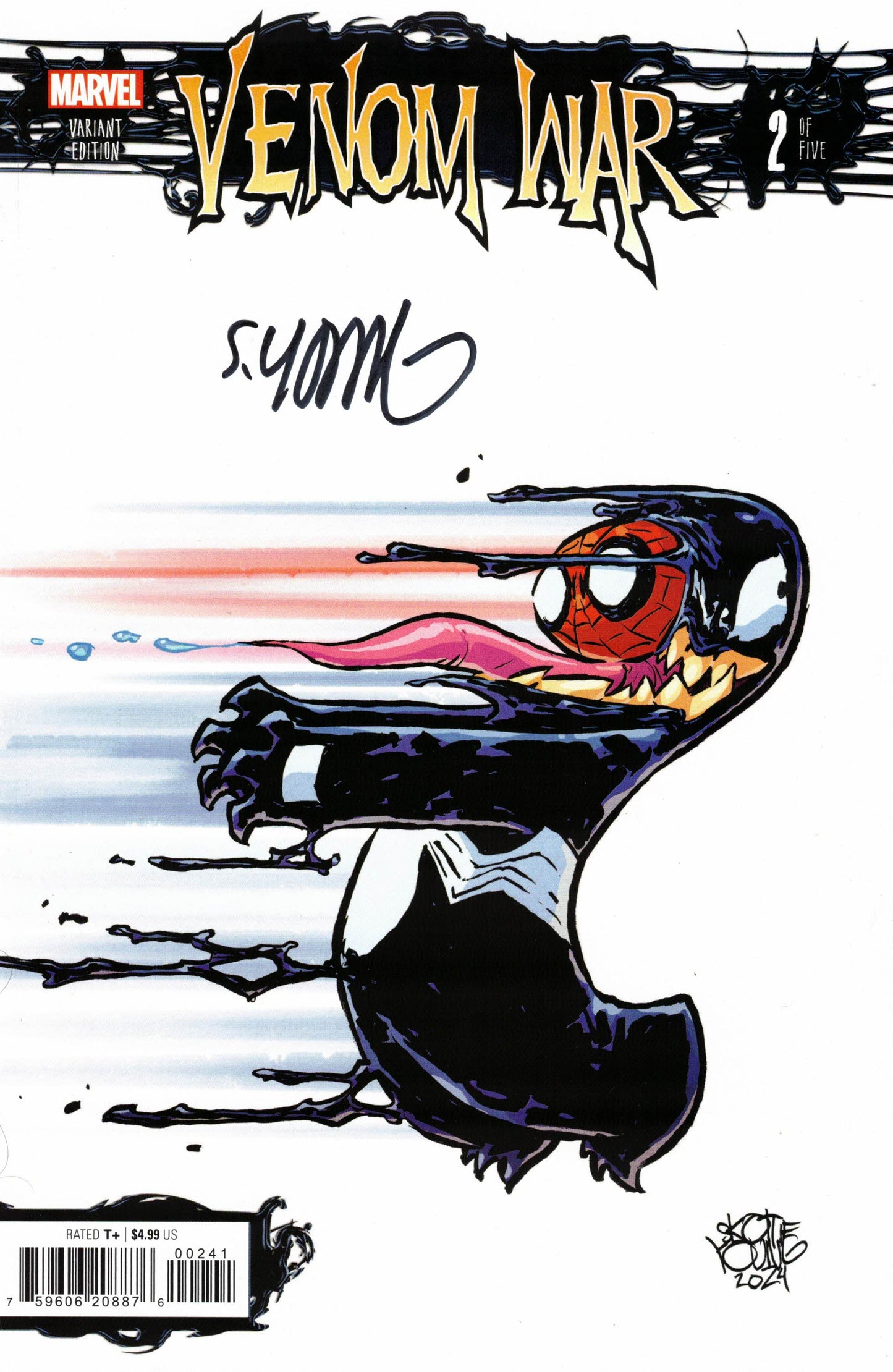 Venom War #2 Skottie Young Signed