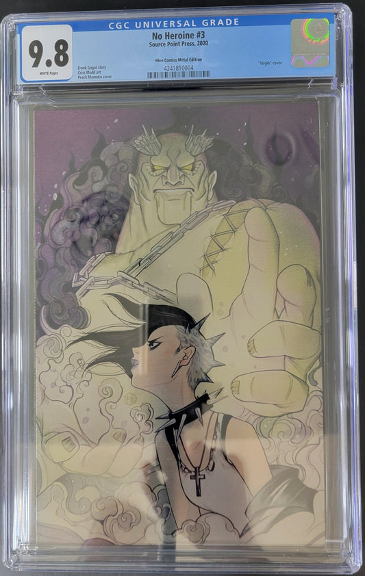 No Heroine #3 Metal Peach Momoko Hive Comics Exclusive 9.8 CGC Blue Label - Telcomics