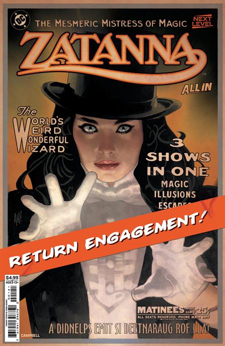 Zatanna #1 Cover C Adam Hughes Card Stock