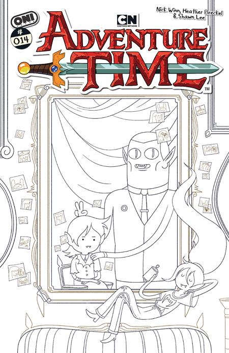 Adventure Time #14 Cover E Nick Winn 1:20 B&W Ratio Variant available at TelComics