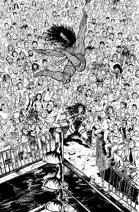 Do A Powerbomb Black And White #1 Cover D Daniel Warren Johnson Variant