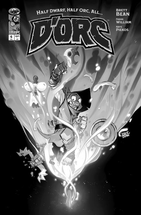 D'ORC #6 Cover C Brett Bean B&W 1:25 Ratio Variant available at TelComics