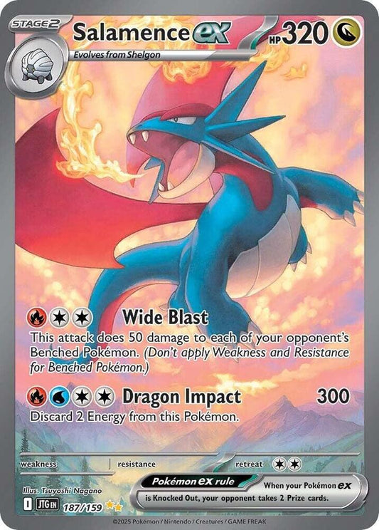 Pokemon - Salamence ex - 187/159 - SV09: Journey Together (JTG) available at TelComics