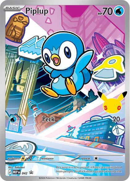 Pokemon - Piplup - 042 - ME: Mega Evolution Promo (MEP) available at TelComics