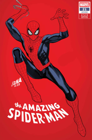 The Amazing Spider-Man #21 David Nakayama Color Block Red Variant available at TelComics