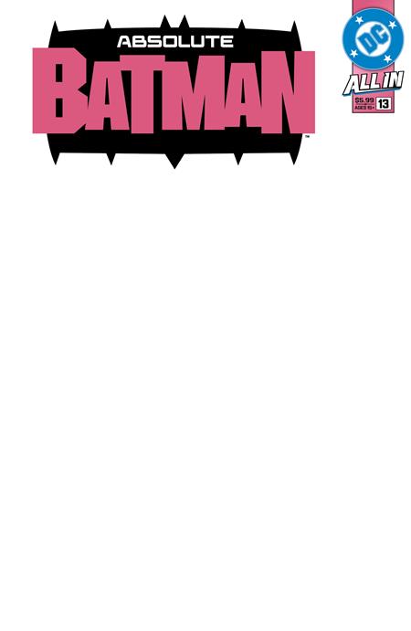 Absolute Batman #13 Cover G Blank Sketch