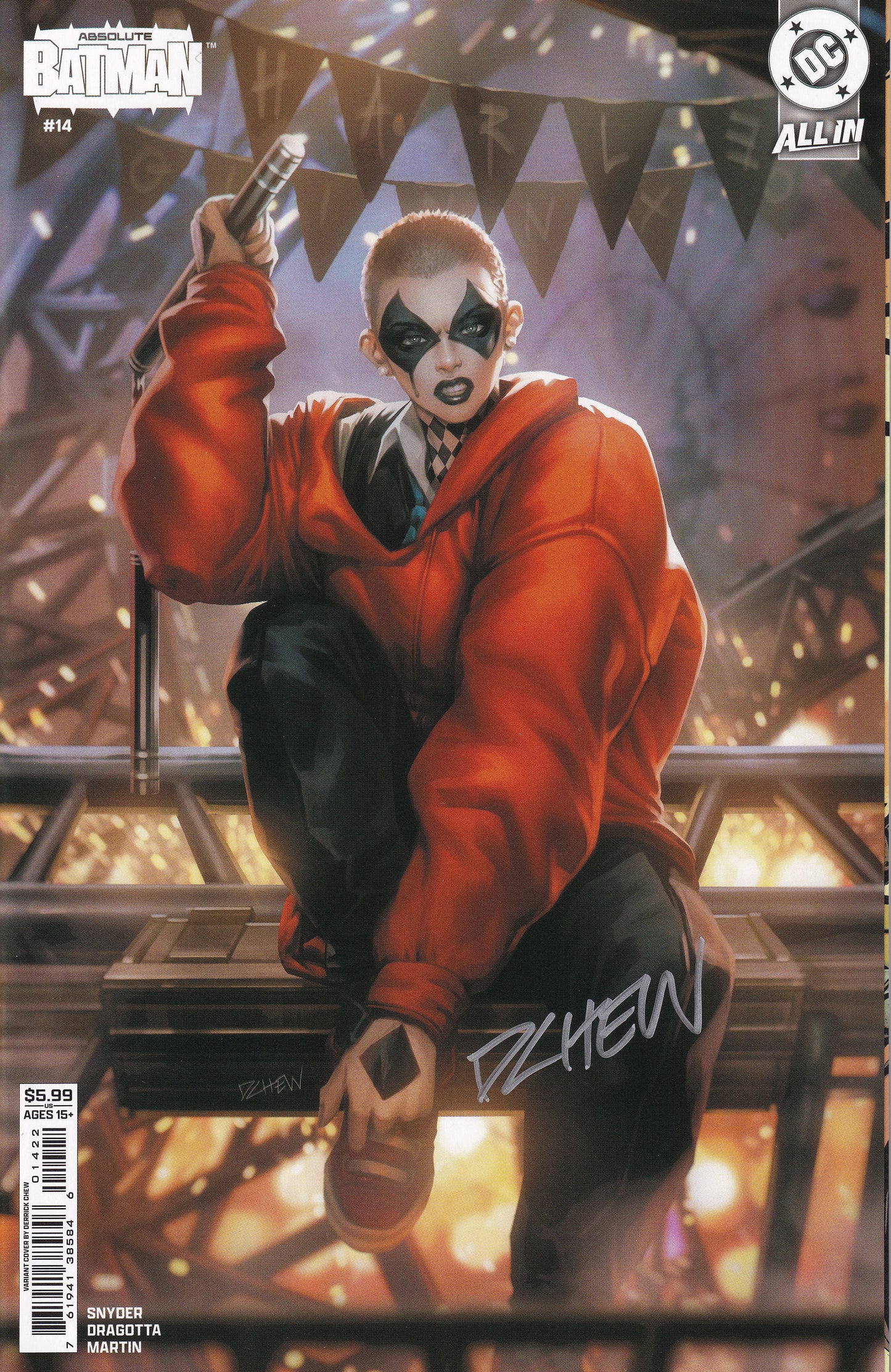 Absolute Batman #14 Derrick Chew Signed Absolute Harley