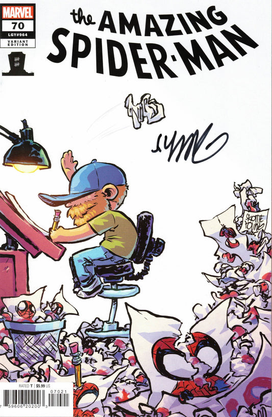 The Amazing Spider-Man #70 Skottie Young 8 Deaths Signed