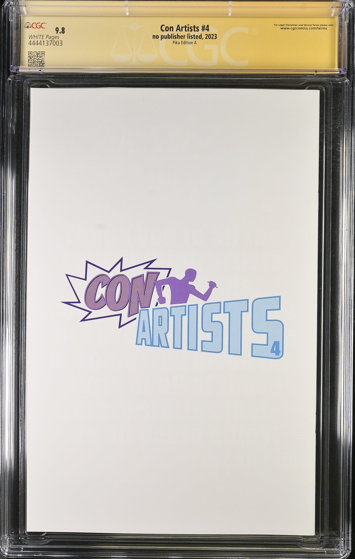 Con Artists #4 Signed by Ryan Kincaid CGC 9.8