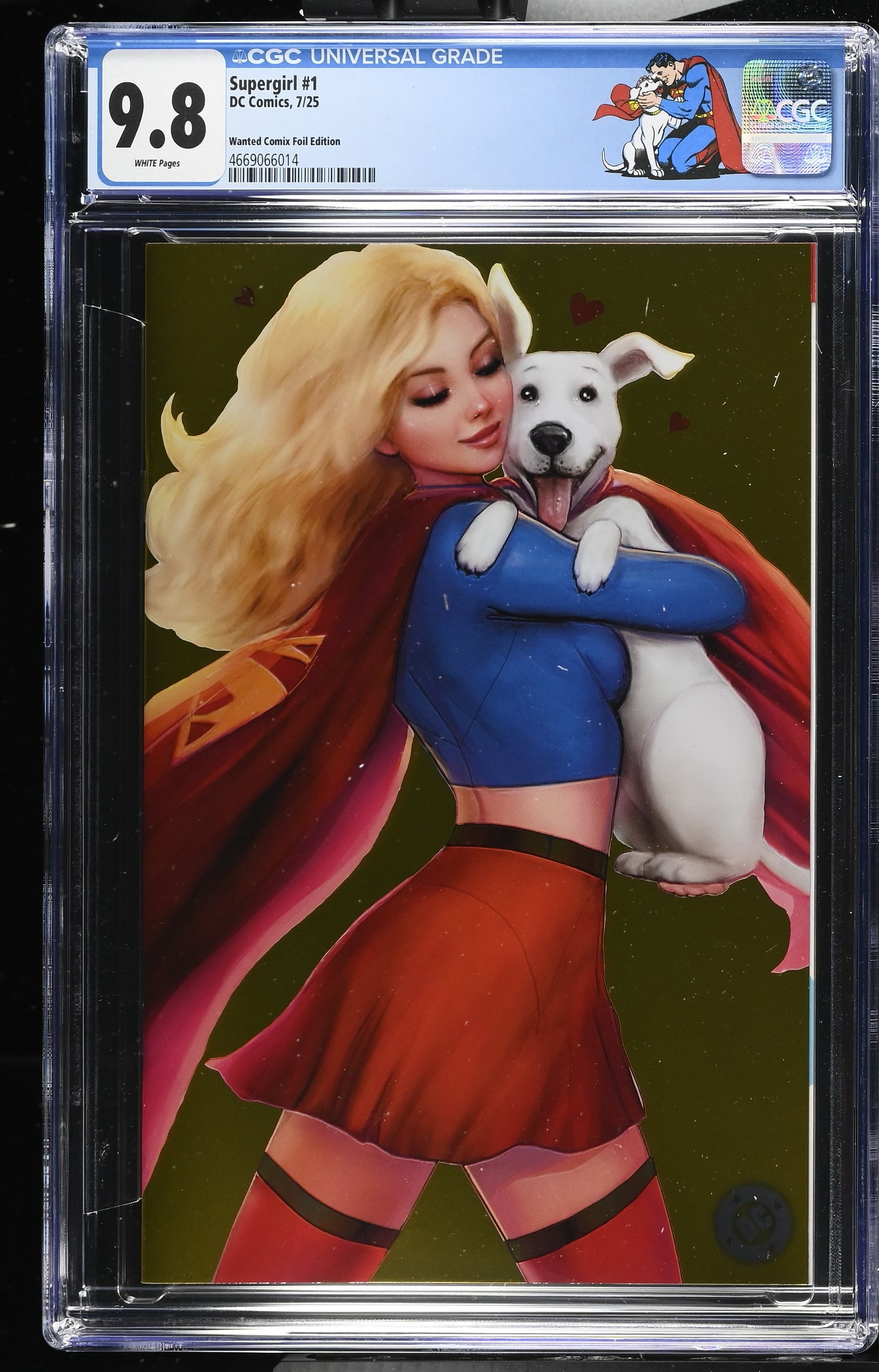 Supergirl #1 Nathan Szerdy Wanted Comix Exclusive Foil CGC 9.8