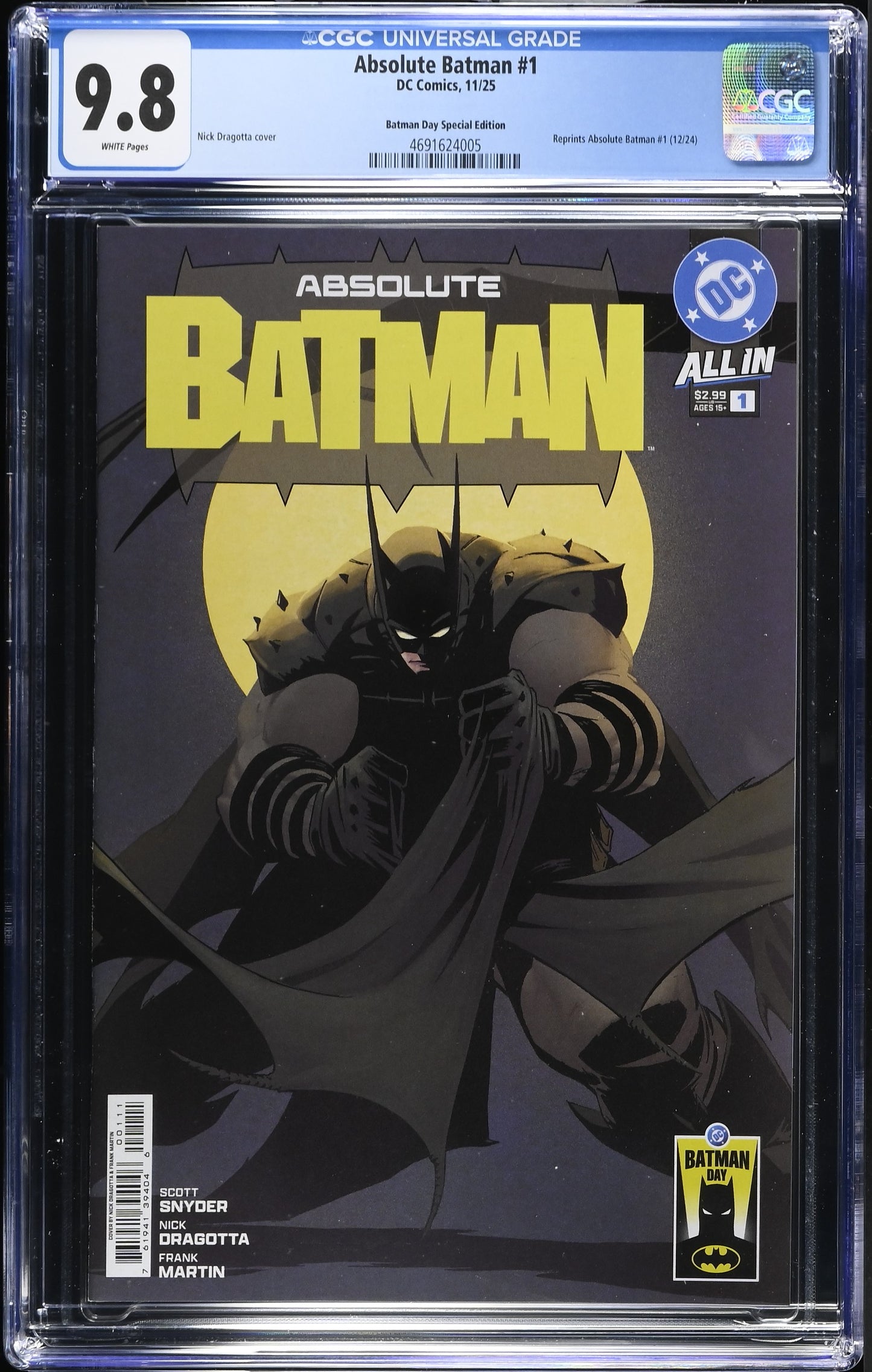 Absolute Batman #1 - Batman Day 9th Printing CGC 9.8