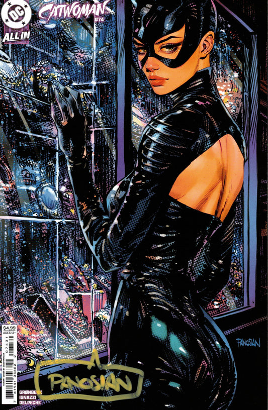 Catwoman #74 Cover C Dan Panosian Card Stock Signed - Telcomics