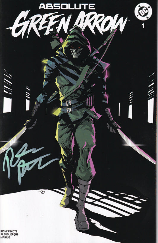 Absolute Green Arrow #1 Dexter Soy Variant Signed by Pornstack available at TelComics