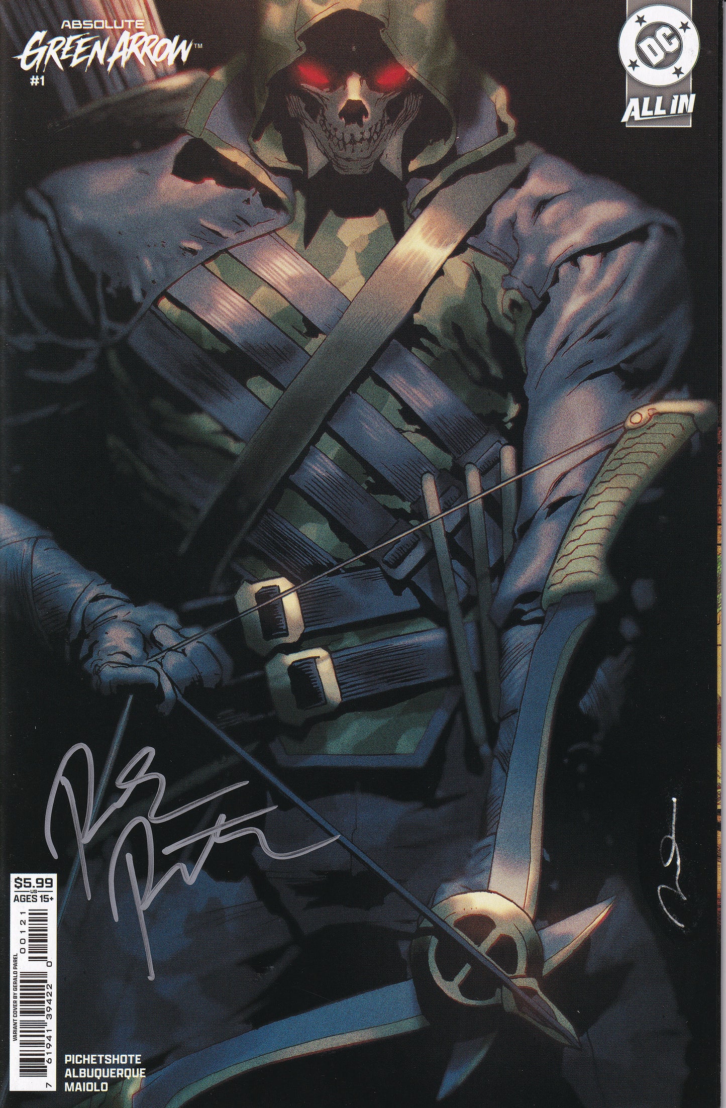 Absolute Green Arrow #1 Cover B Signed by Pornsack