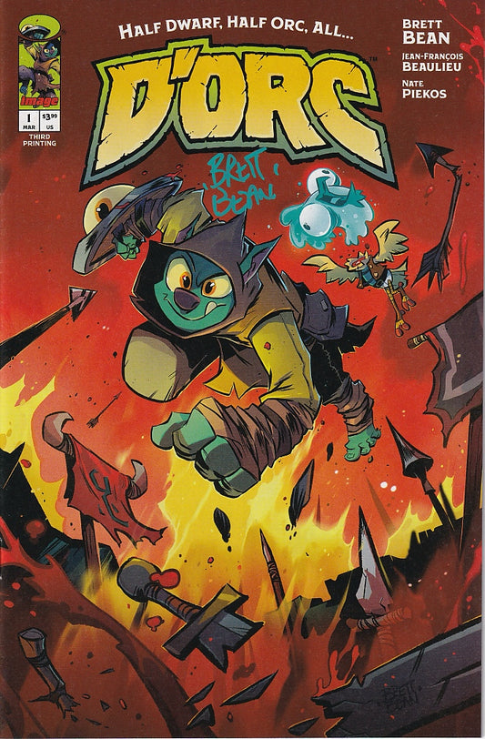 D'ORC #1 3rd Printing Signed by Brett Bean available at TelComics