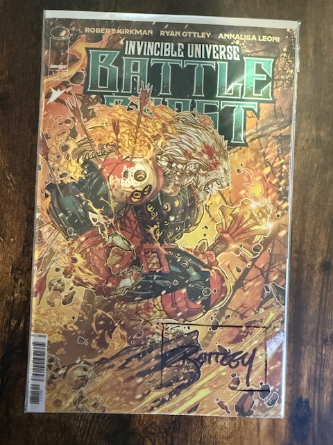 Invincible Battle Beast #1  1:100 Ratio Foil Signed Ottley