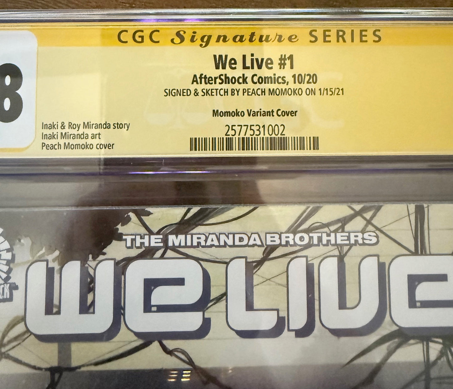 We Live #1 Peach Momoko Signature Series + Sketch CGC 9.8