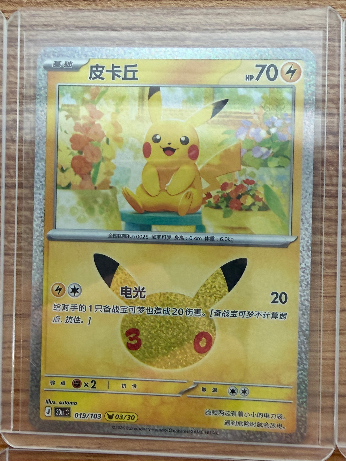 Pikachu 30thC Pokémon 30th Celebreation Chinese Complete set