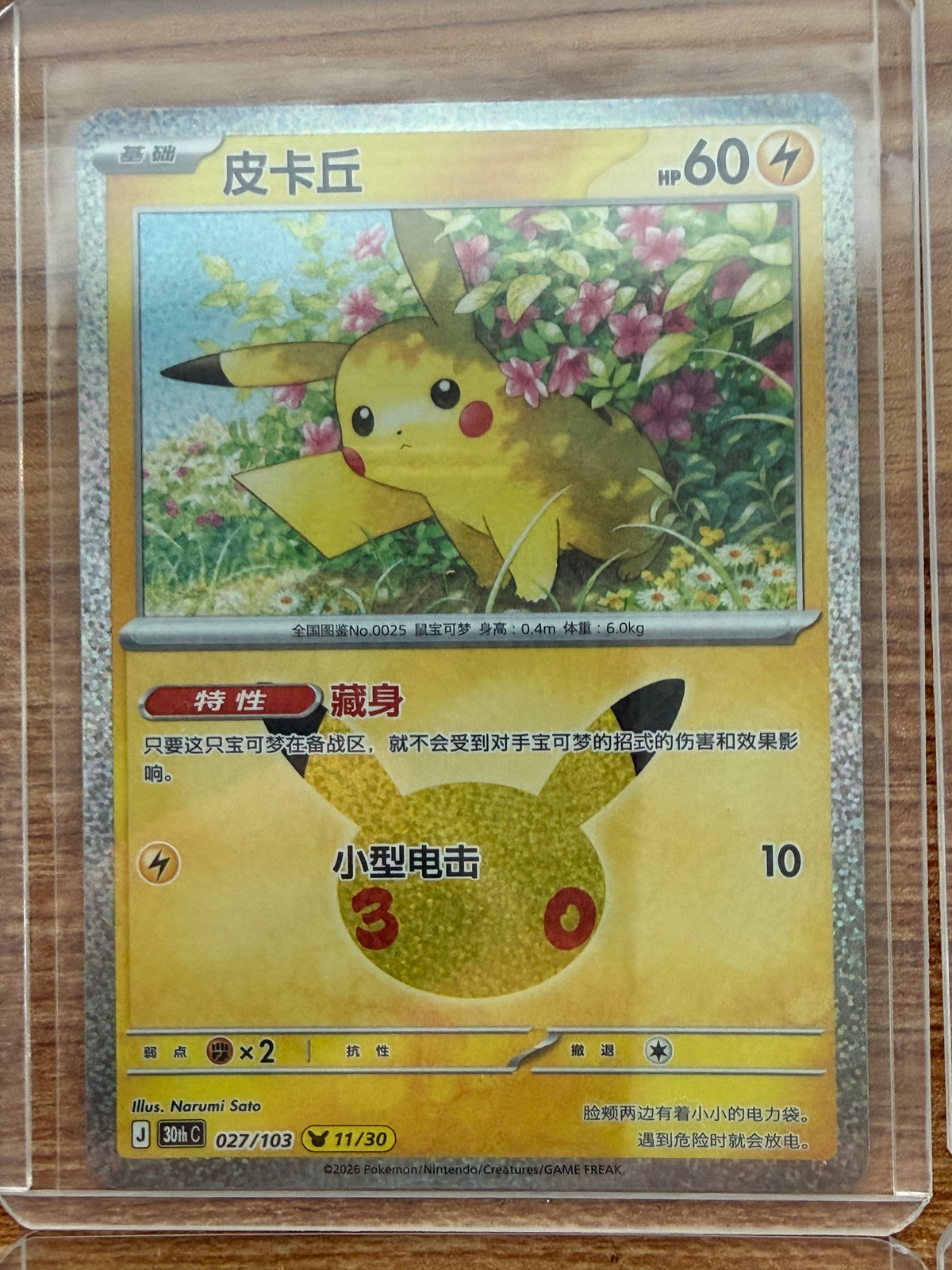 Pikachu 30thC Pokémon 30th Celebreation Chinese Complete set