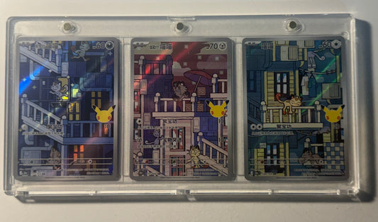 Meowth 3 Card Set Pokémon 30th Celebreation Chinese NM /w card holder US Seller available at TelComics