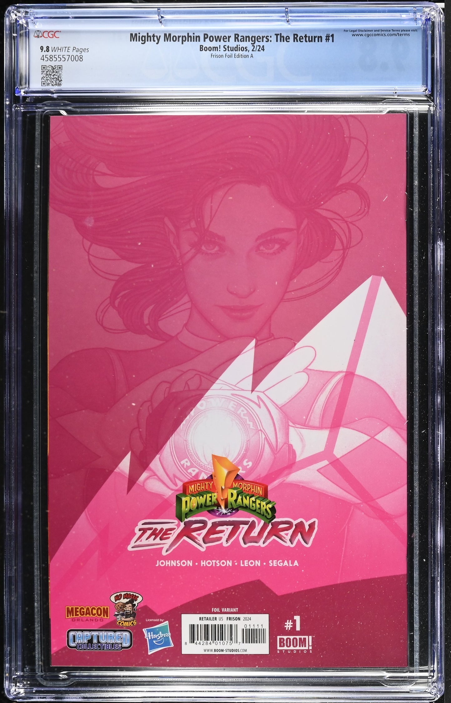 Mighty Morphin Power Rangers: The Return #1 Foil CGC 9.8 Jenny Frison
