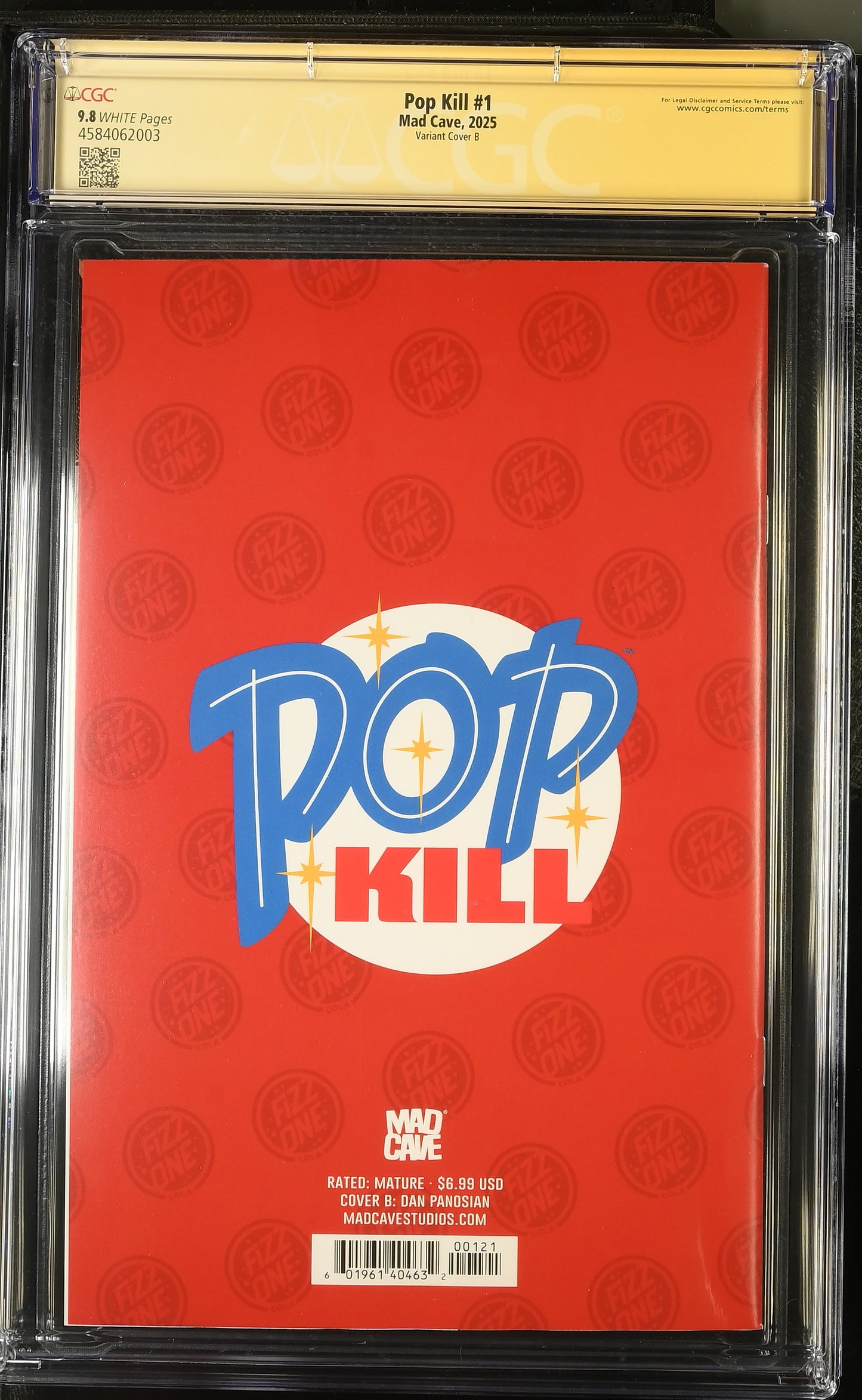Pop Kill #1 Signed by Dan Panosian CGC 9.8