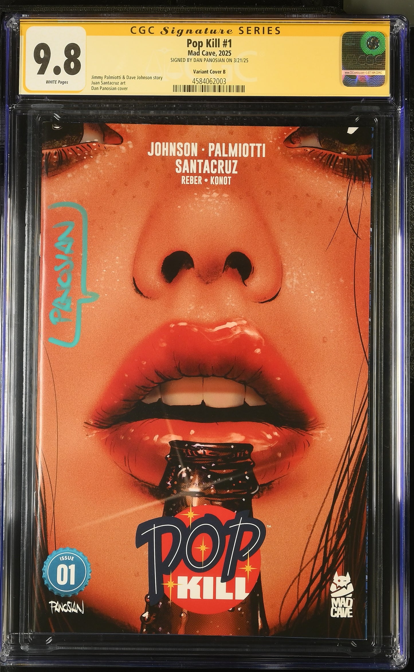 Pop Kill #1 Signed by Dan Panosian CGC 9.8