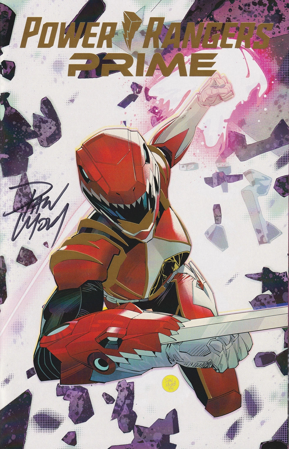 Power Rangers Prime #1 Dan Mora 1:50 Variant Spot Foil Signed