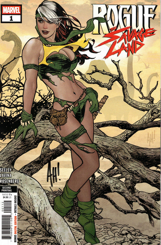 Rogue: The Savage Land #1 Adam Hughes Signed 2nd Printing - Telcomics