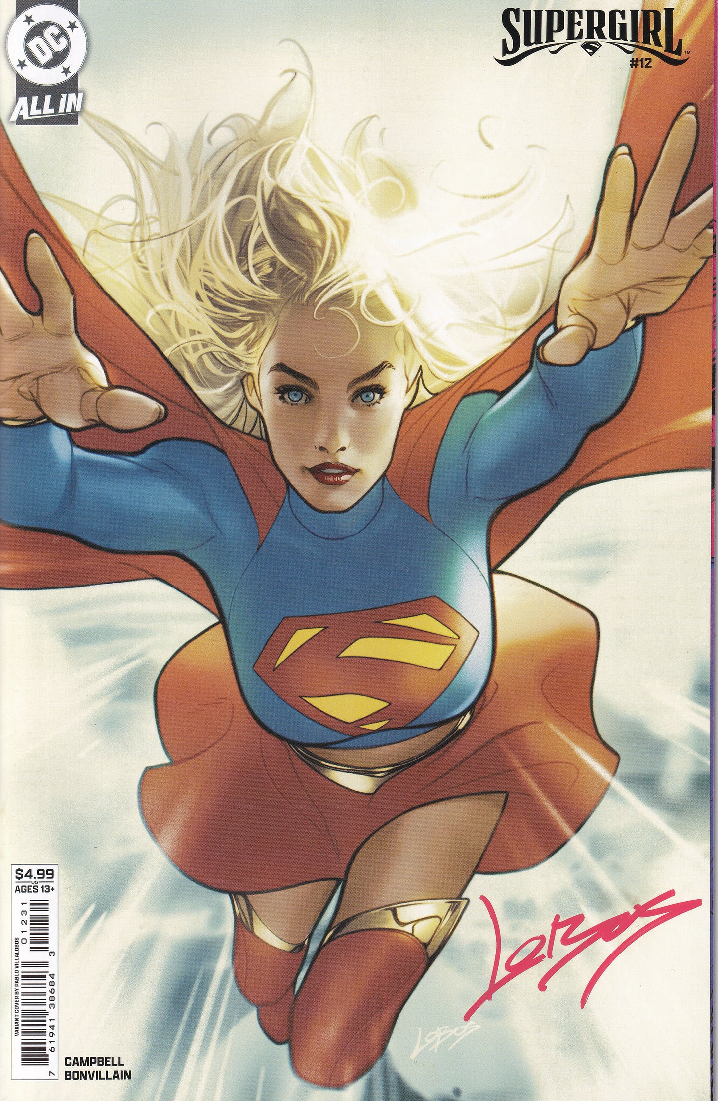 Supergirl #12 Cover C Pablo Villalobos Signed