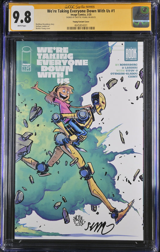 We're Taking Everyone Down With Us #1 Skottie Young CGC 9.8 Yellow