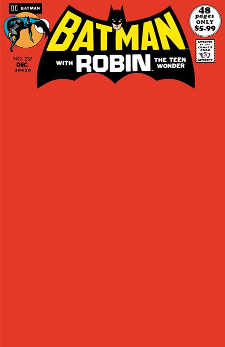 Batman #237 Facsimile Edition Red Blank