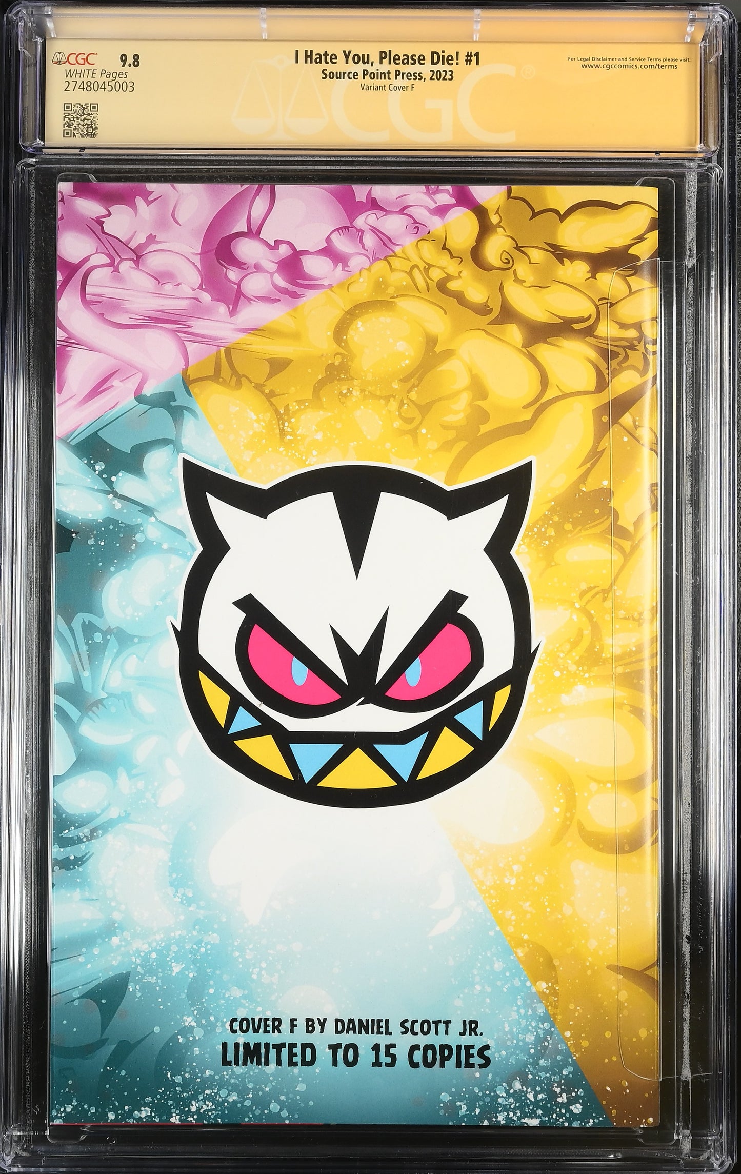 I Hate You, Please Die! Signed by Daniel Scott Jr CGC 9.8 Metal Cover