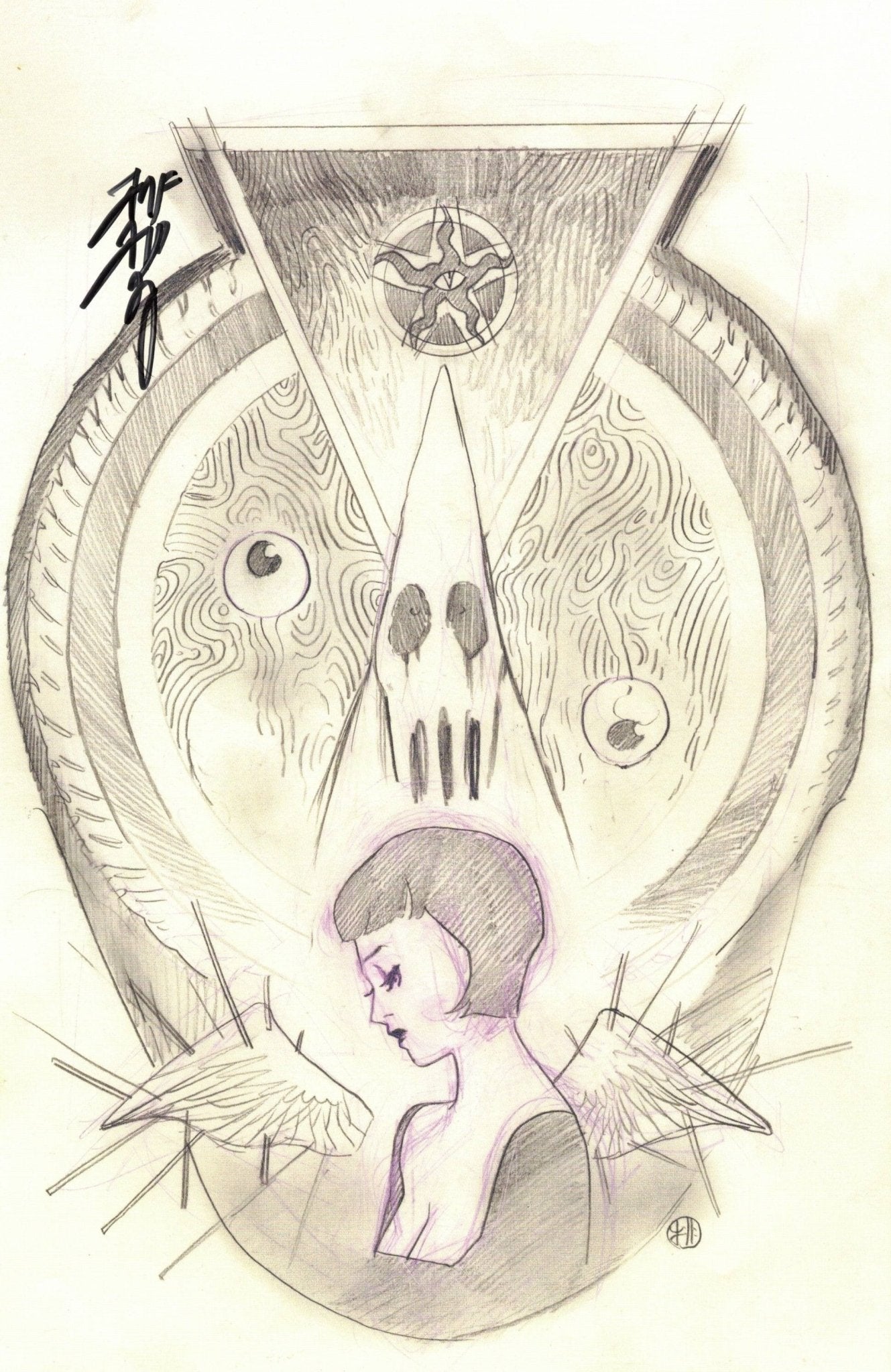 Miskatonic - Peach Momoko Sketch Variant Signed - Telcomics